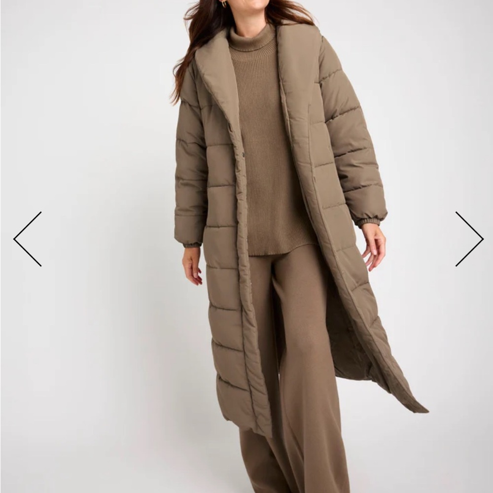 Long Brown Puffer Coat